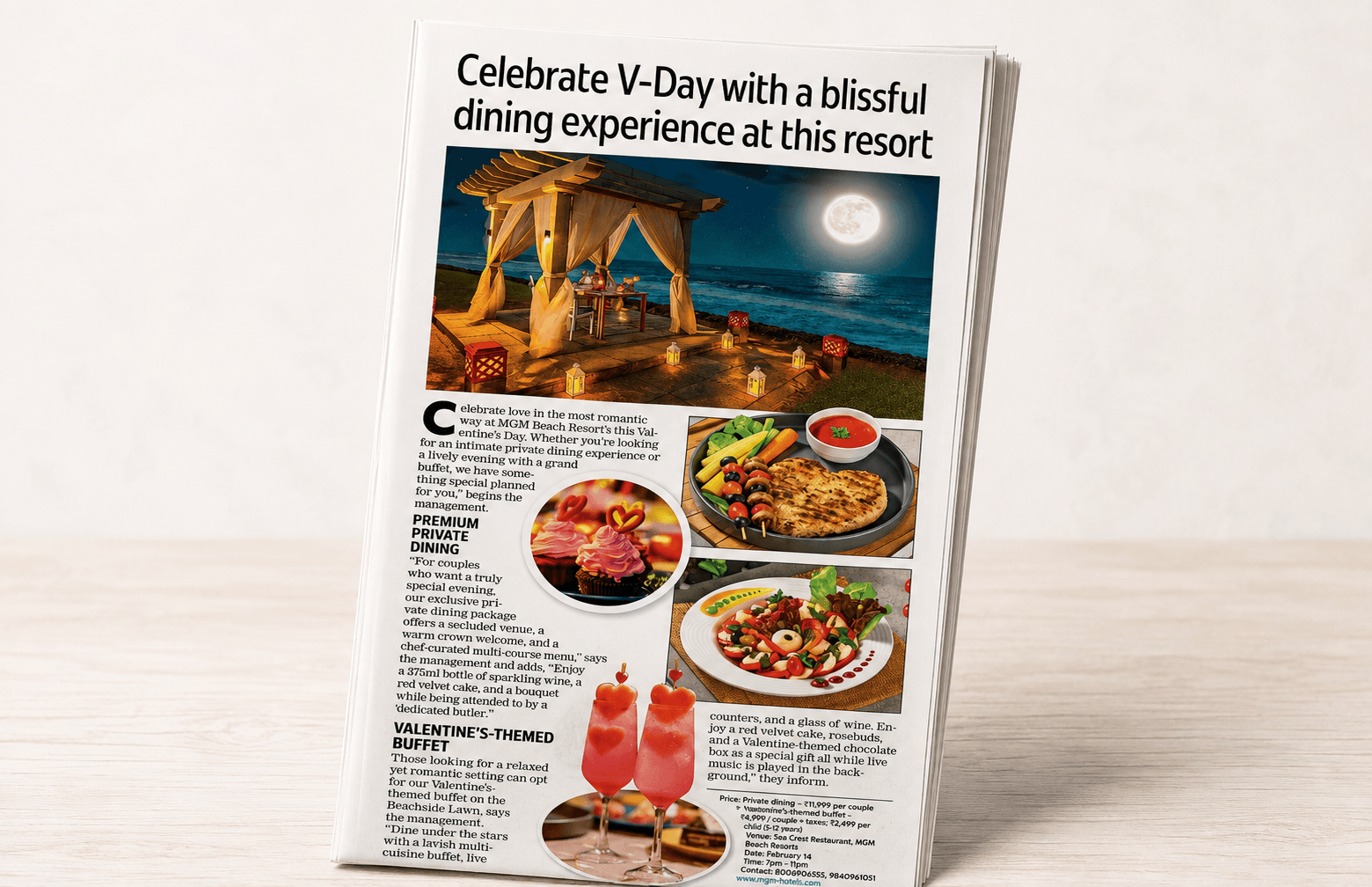 Romantic Valentine's Dining Experience at ECR Beach Resort